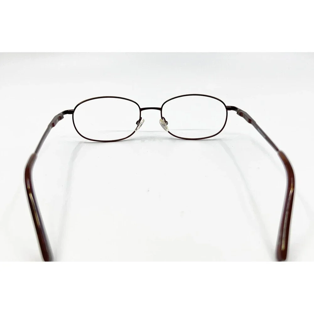 Modern Dictator Eyeglasses Men Brown Titanium Oval Frame 53-17-140